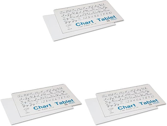 Pacon 74620 Chart Tablets w/Cursive Cover, 24 x 16, 25 Sheets by Pacon