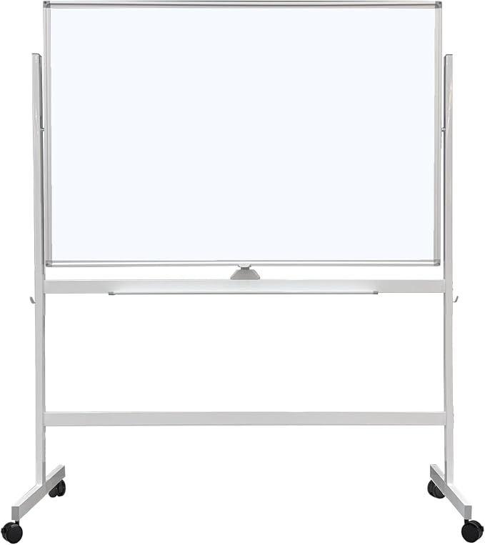 Large Rolling Whiteboard on Wheels, Portable Standing Dry Erase Board Easel by BEST+BOARD