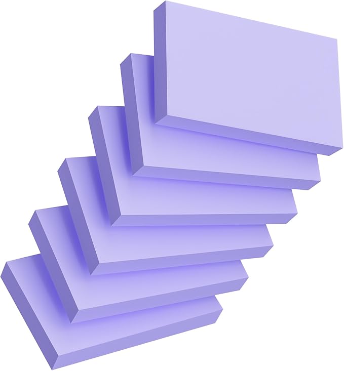 Index Cards 3x5 Inch, Flash Cards, Blank Purple Note Cards Paper by Ciphyfee