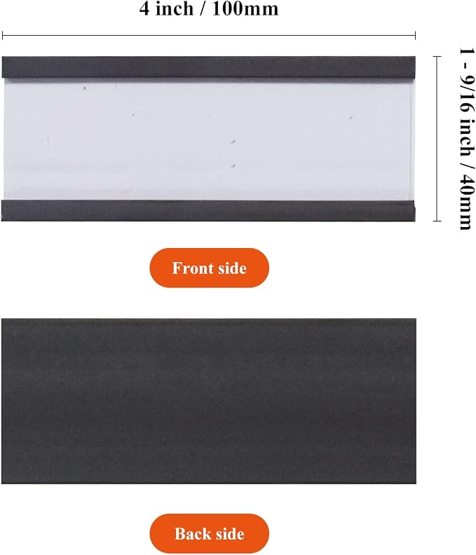 C Channel Magentic Label Holders 1.6x4 Inch, Magnetic Labels - Image 5