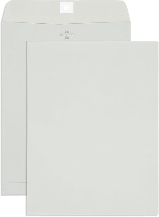 Blue Summit Clasp Envelopes, 9 x 12-Inch, Thick 28lb Gray Kraft Paper, Clasp by BlueSummitSupplies