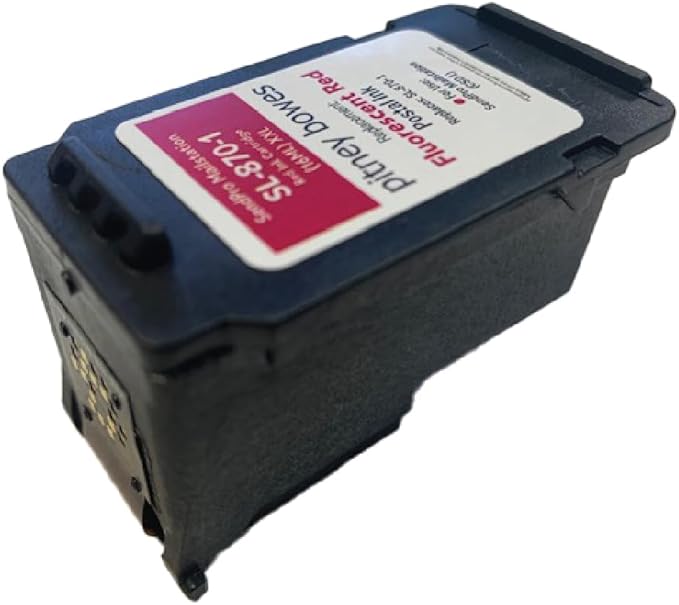 AMERICAN MAILING SOLUTIONS INC. | 2-Pack | PB SL-870-1 (*16ML) XXL Red Ink Cartridge Replacement for The PB SendPro Mailstation Series Postage Meter (CSD1)-DeskLoop Office