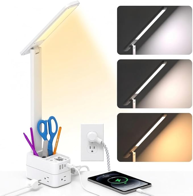 Addtam Desk Lamp with Pen Holder, LED Desk Lamps by Addtam