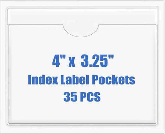 Origin-Joy 35 PCS Self Adhesive Index Card Pockets by Origin-Joy