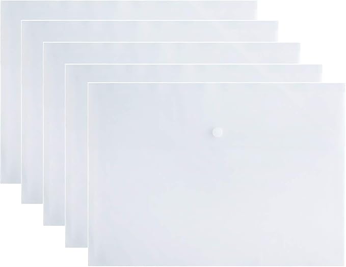 VANRA Poly File Folder Pockets File Jacket Plastic Envelope Flat Document by VANRA