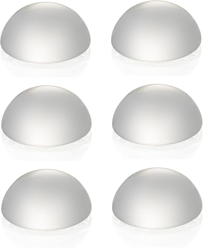 Set of 6 K9 Crystal Dome Magnifier Glass Paperweights - Image 4