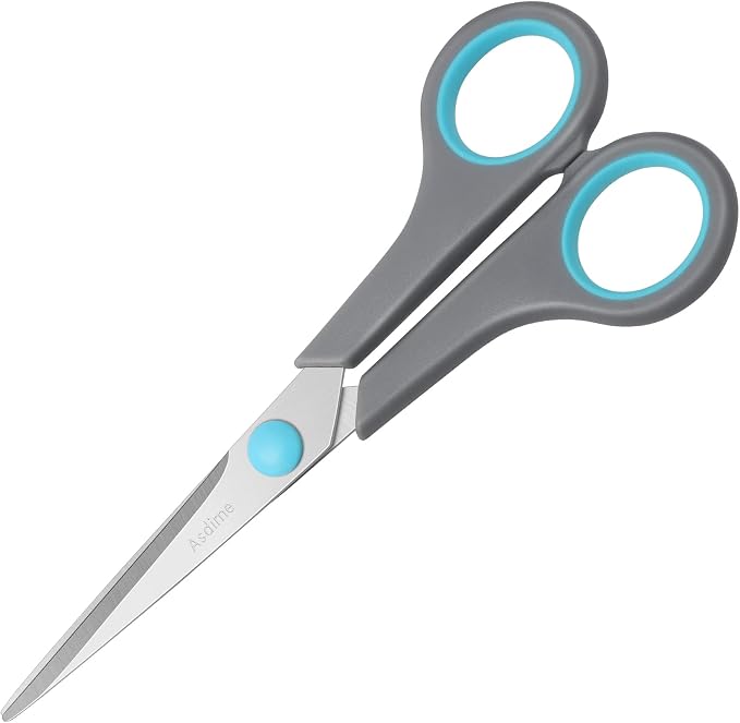 Asdirne 6.4" Scissors, Stainless Steel Blades, Soft Grip Handle, Suitable by Unknown