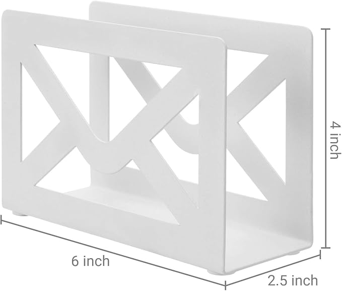 MyGift White Metal Desktop Mail Holder - Image 3