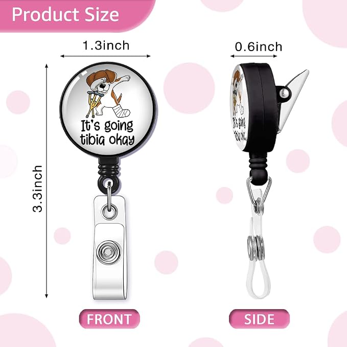 It's Going Tibia Okay Badge Reel Retractable - Image 2