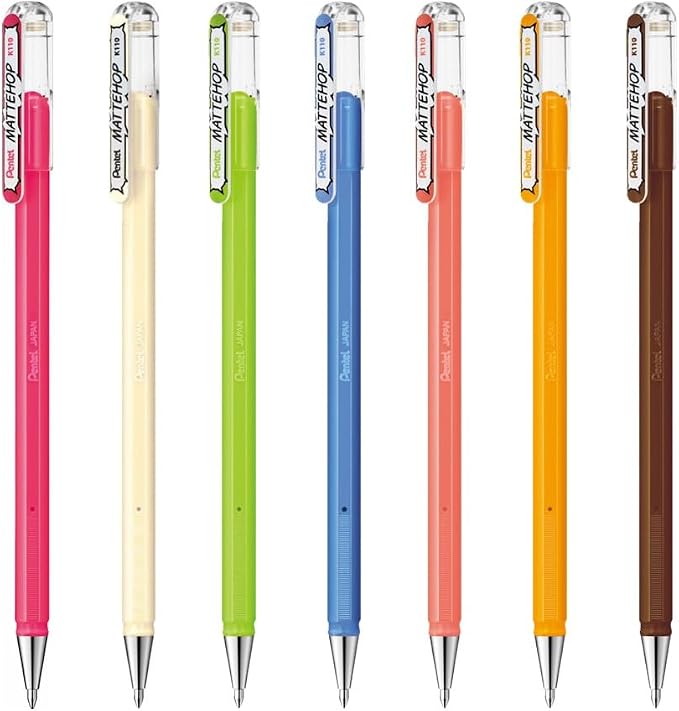 Pentel Matte Hop Original + Sweet Color Ballpoint Pen, 14 Colors K110-V14ST - Image 3