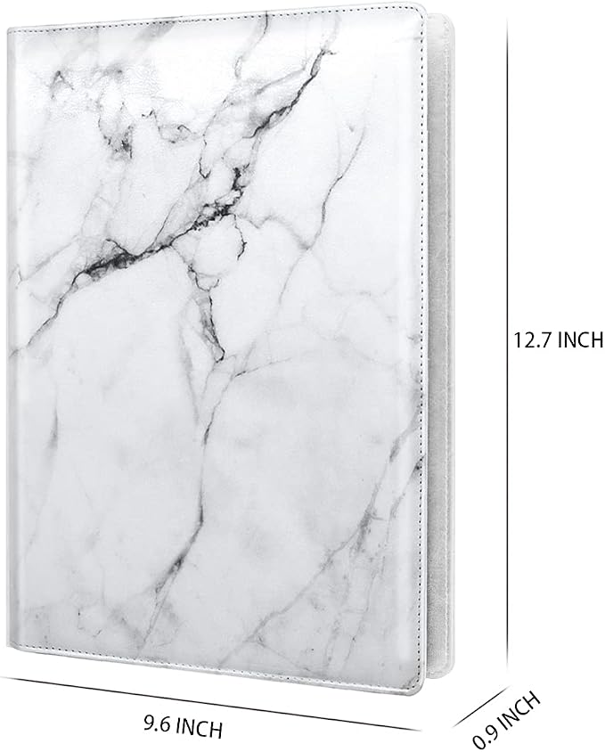 Marble Portfolio Case, WAVEYU Padfolio Cover Folder - Image 3