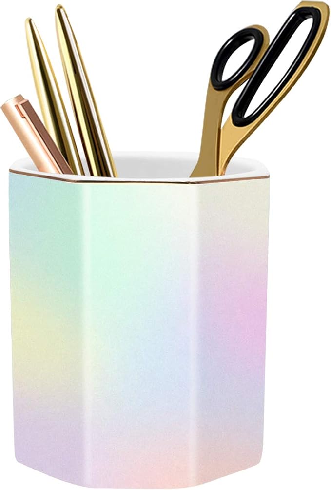 Pen Holder for Desk, Pencil Cup Holder Desktop Stationery Makeup Brush by WAVEYU