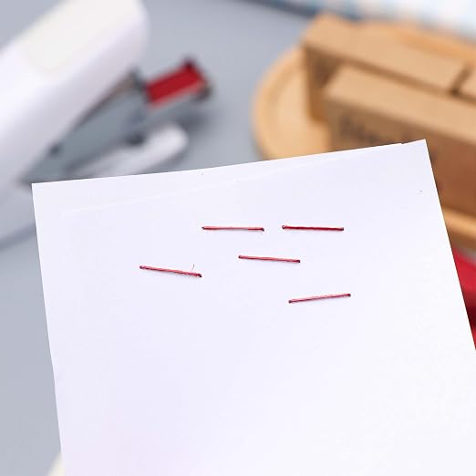 Red 26/6 Standard Staple Set 12mm Width 1000/Box 4 Boxes/Pack 4000 Count Staples - Image 5