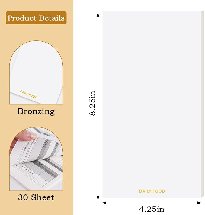 Travelers Notebook Inserts, Daily Food Log Book, Count Calories Health - Image 2