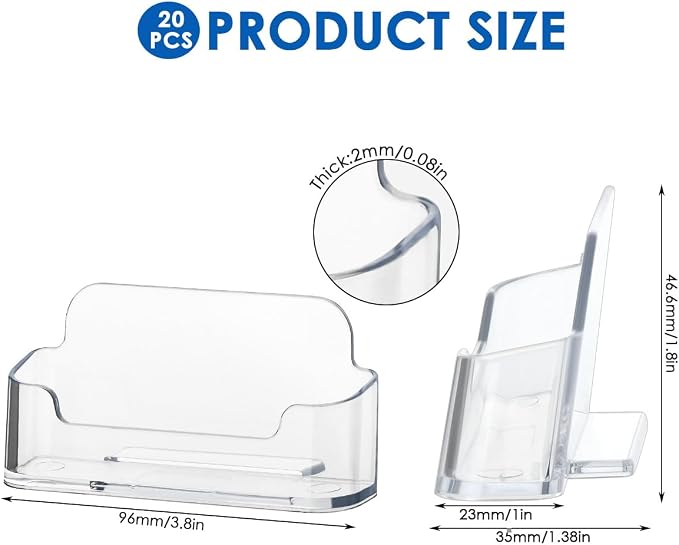 20 Pack Acrylic Business Card Holder - Image 2