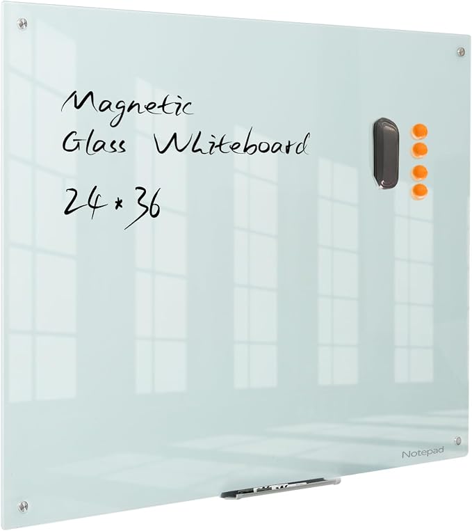Glass Whiteboard Magnetic Dry Erase Board by Unknown