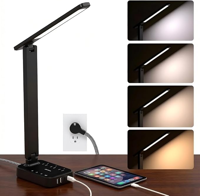 Addtam LED Desk Lamp, Power Strip by Addtam