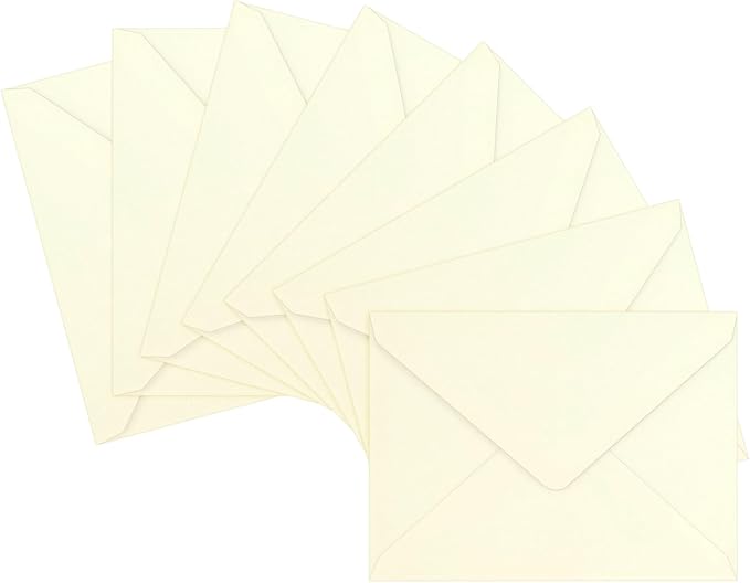 200 Pack A7 Envelopes, Ivory Greeting Card Envelopes Self Seal, 5.24 x 7.24 in by LIKAJON