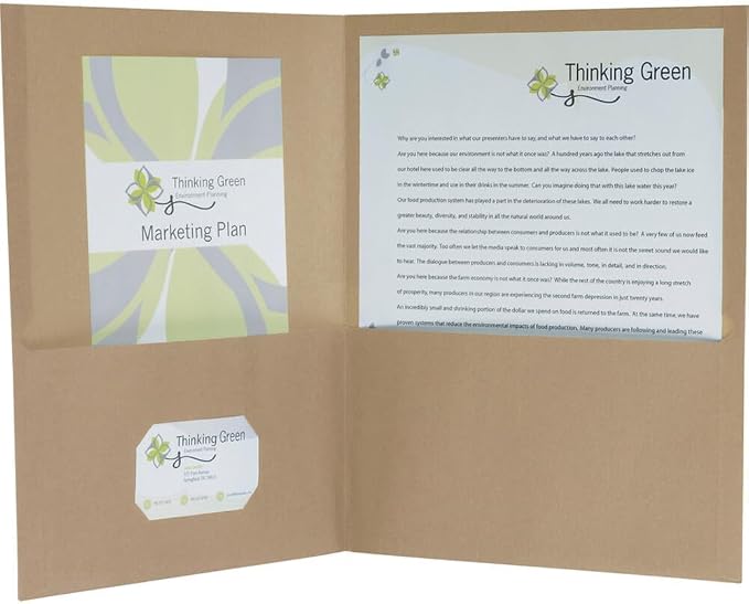 Earthwise by Oxford Two-Pocket Folders, Letter Size, 25 per Box by Oxford
