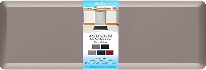 4/5 Inch Thick Kitchen Mats for Floor, StepRite Kitchen Rug for Standing Desk, Non-Slip, Thicker, Stain Resistant, Waterproof, Comfort Anti Fatigue Floor Mat for Home, Kitchen, Office - Khaki,70*24''-DeskLoop Office