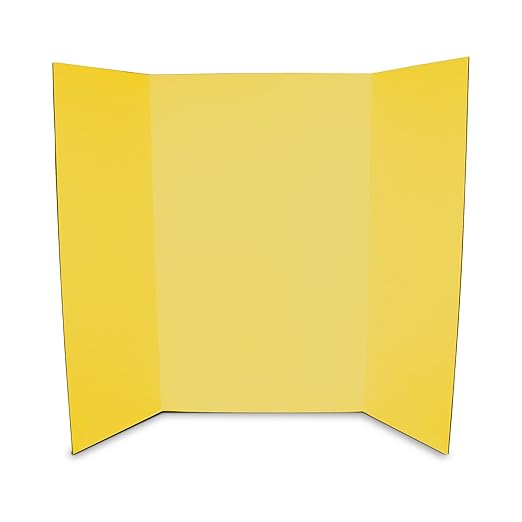 Flipside Products 36” x 48” Foam Project Boards for Presentations, Science Fair, School Projects, Event Displays and Trifold Picture Board - Yellow - 10 Pack-DeskLoop Office