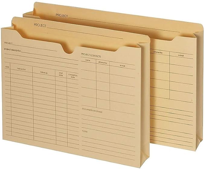 Staples Reinforced Pre‑Printed File Jackets, Letter Size, 2‑Inch Expansion - Image 2