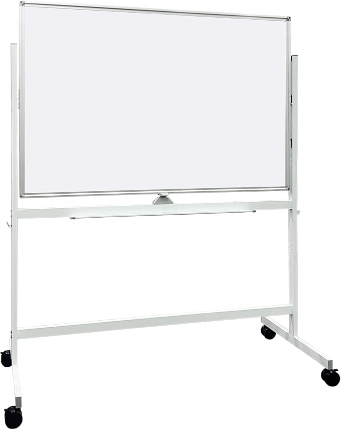 Large Rolling Whiteboard on Wheels, Portable Standing Dry Erase Board Easel - Image 3