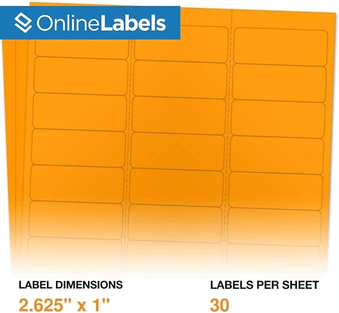 Neon Orange Address Labels - Image 2