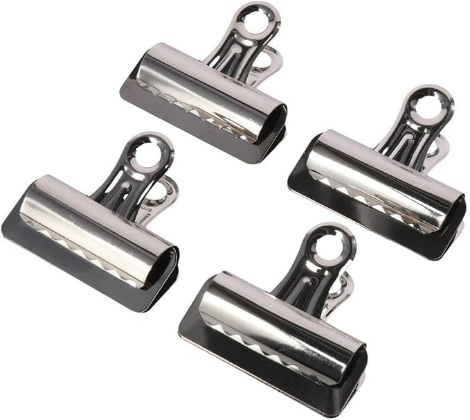 4PCS Bulldog Clip, 75mm/3Inch Alloy Binder Paper Clip by Unknown
