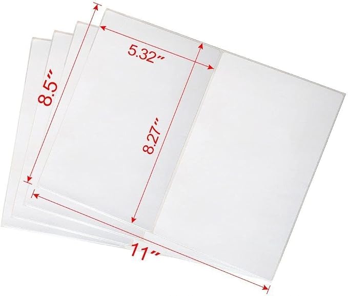 Shipping Label with Rounded Corner, 8.5 x 5.5 Inches Half Sheet Self Adhesive - Image 2