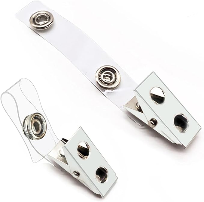 50Pcs Premium Metal Badge Clips by Orcielo