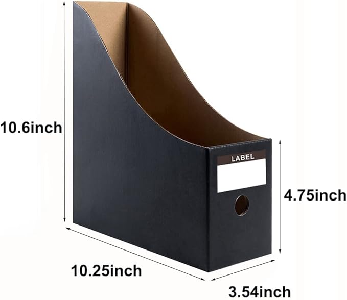Foldable Desk File Holder Organizer Sturdy Cardboard Magazine Storage Box - Image 2