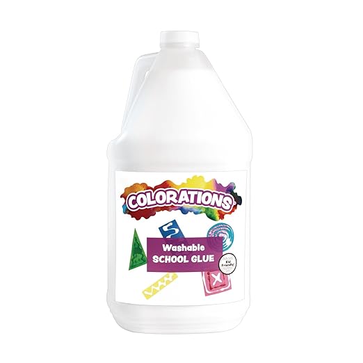 Colorations White School Glue, 1 Gallon, Washable, Non Toxic, Kids Glue, Classroom Supplies, Art Supplies, Crafting, Glue for Children, Collaging, Arts & Crafts (Item # LCWG)-DeskLoop Office