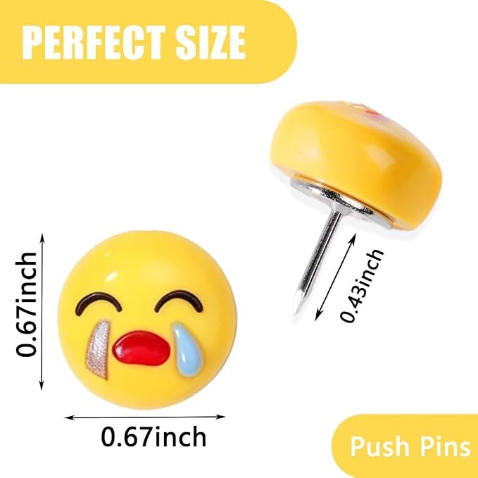27pcs Decorative Funny Face Expression Fun Push Pins Cute Thumbtacks Thumb - Image 2
