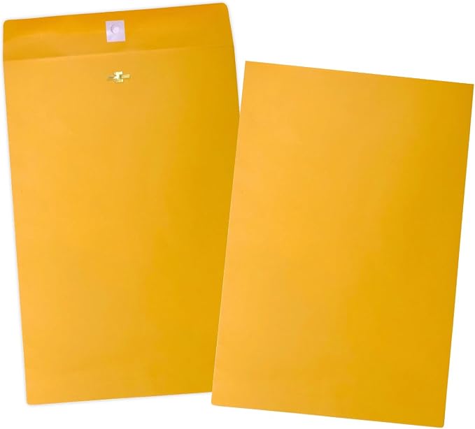 20 Pack Clasp Envelopes 6x9, Creebe Yellow Manilla 6x9 Envelopes, 100 GSM Kraft by creebe