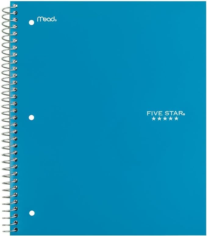 Five Star Spiral Notebook + Study App, 1 Subject, Wide Ruled Paper, 100 Sheets - Image 8