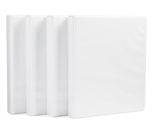 Amazon Basics 3 Ring Binder, 1 Inch D-Ring, Pockets by AmazonBasics
