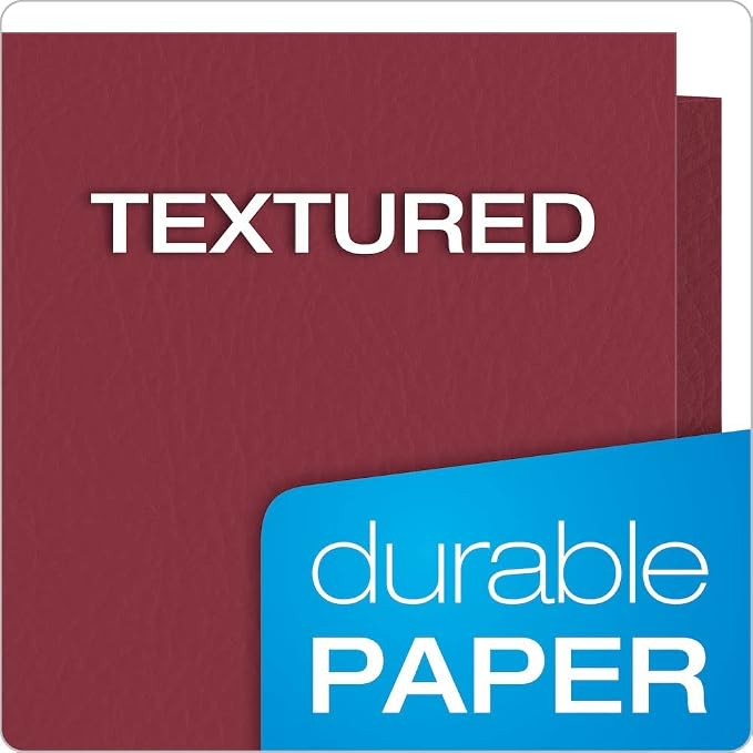 Oxford Two Pocket Folders, Textured Paper, - Image 5