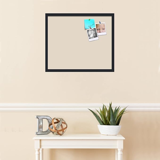 PinPix 24x20 Inch Cork Bulletin Board. This Decorative Framed Pin Board Comes with Desert Pastel Design and a Satin Black Frame. Ideal for Home Office Decor or Message Board (PinPix-1815)-DeskLoop Office