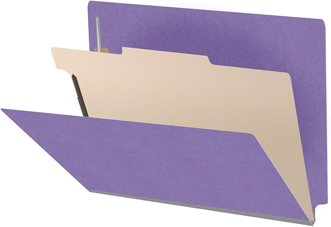 Ecom Folders Heavy Duty Top Tab Classification Folders | Letter Size 18 Pt Stock by Ecom+Folders