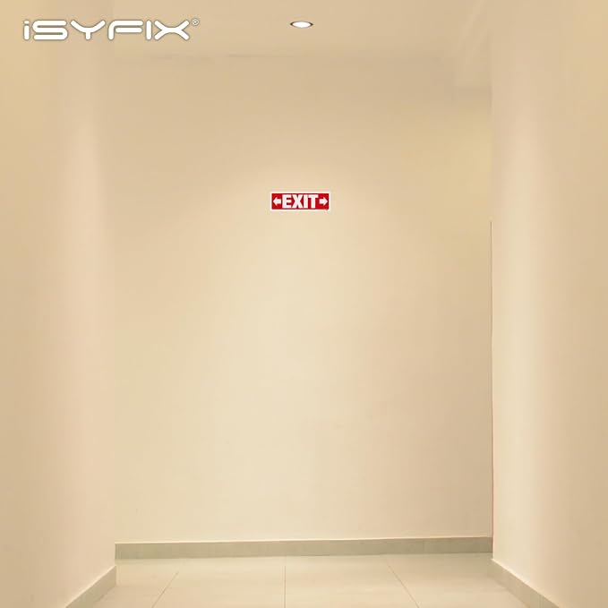 iSYFIX Exit Signs Stickers 2 Pack 12x4 Inch - Image 3