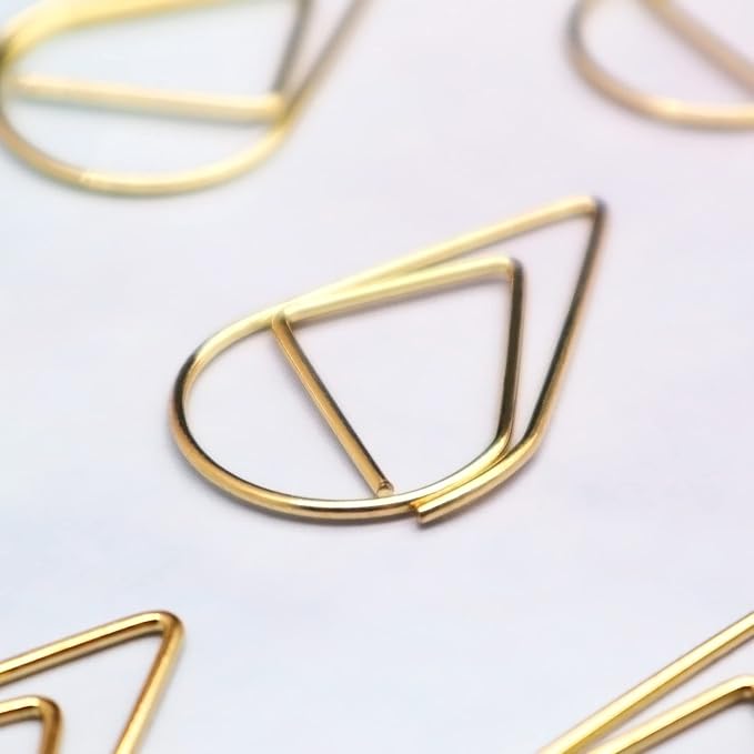 DEEDYGO 120 PCS Gold Paper Clips Teardrop Medium/1.3 Inch | Stainless Steel - Image 5
