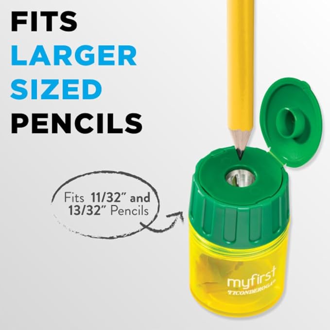Ticonderoga My First Pencil Sharpener, 1 Hole, Large Barrel - Image 8