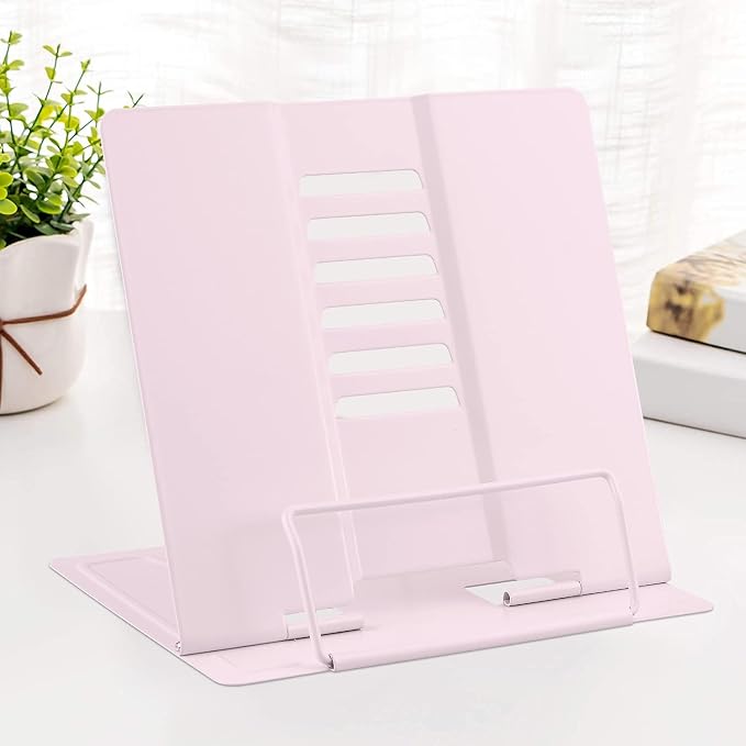 MSDADA Book Stand Metal Reading Rest Book Holder Adjustable Cookbook Documents by ColoryourlifewithMSDADA
