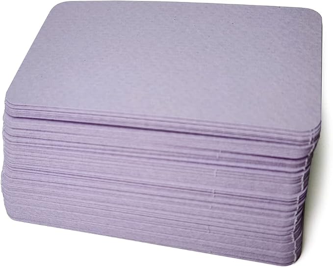 PPAPPAPPIYO 3.5x2 rounded corner index cards180gsm Thick Cardstock, Blank - Image 7