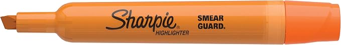 Sharpie Tank Style Highlighters, Chisel Tip, Fluorescent Orange, Box of 12 - Image 2