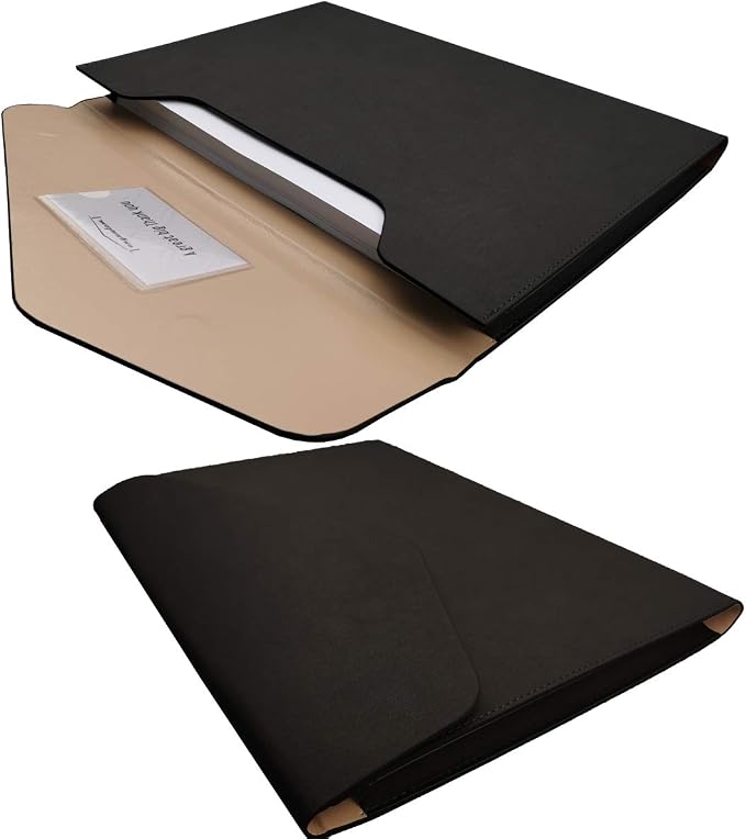 PU Leather A4 File Folder Document Holder Waterproof Portfolio Envelope Folder - Image 3
