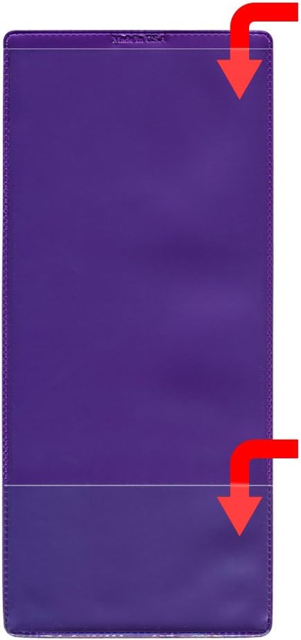 StoreSMART - Metallic Purple Plastic Policy Holders - 50 Pack - INS30-MP-50 - Image 3