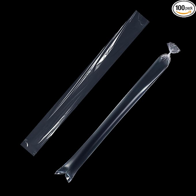 100pcs 40x4 Inch Clear Poly Bags, 2 Mil Thick Poster Sleeves by Unknown