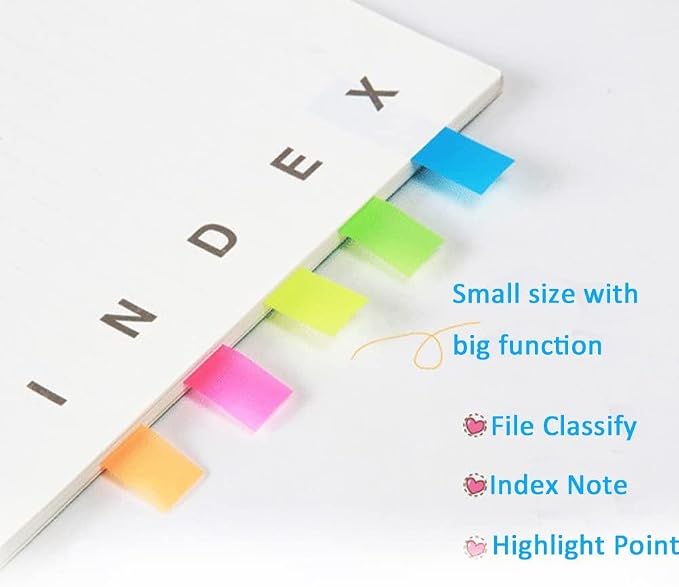 300PCS Sticky Index Tabs, Transparent Sticky Page Markers Notes, Book Markers - Image 6
